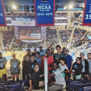 Chicago Sky Group Photo with mentors and kids