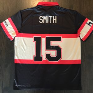 Zack Smith autographed custom bowling jersey with certificate of authentication