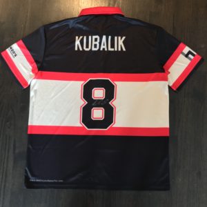 Dominik Kubalík autographed custom bowling jersey with certificate of authentication