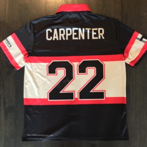 Ryan Carpenter autographed custom bowling jersey with certificate of authentication