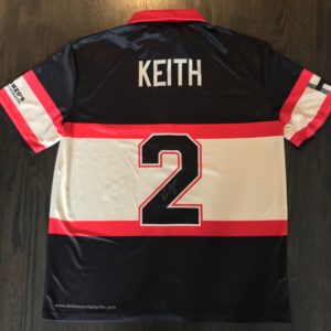 Duncan Keith autographed custom bowling jersey with certificate of authentication