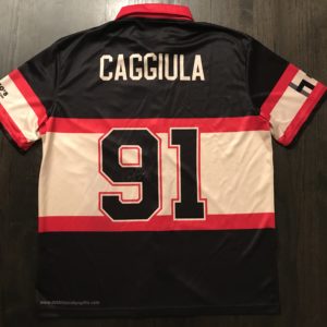 Drake Caggiula autographed custom bowling jersey with certificate of authentication