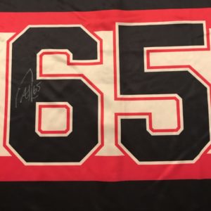 Andrew Shaw autographed custom bowling jersey with certificate of authentication