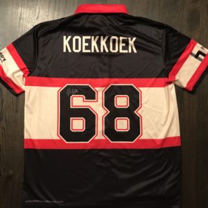 Slater Koekkoek autographed custom bowling jersey with certificate of authentication