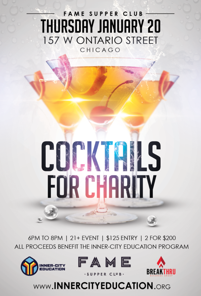 2022 Cocktails for Charity Fundraiser Poster